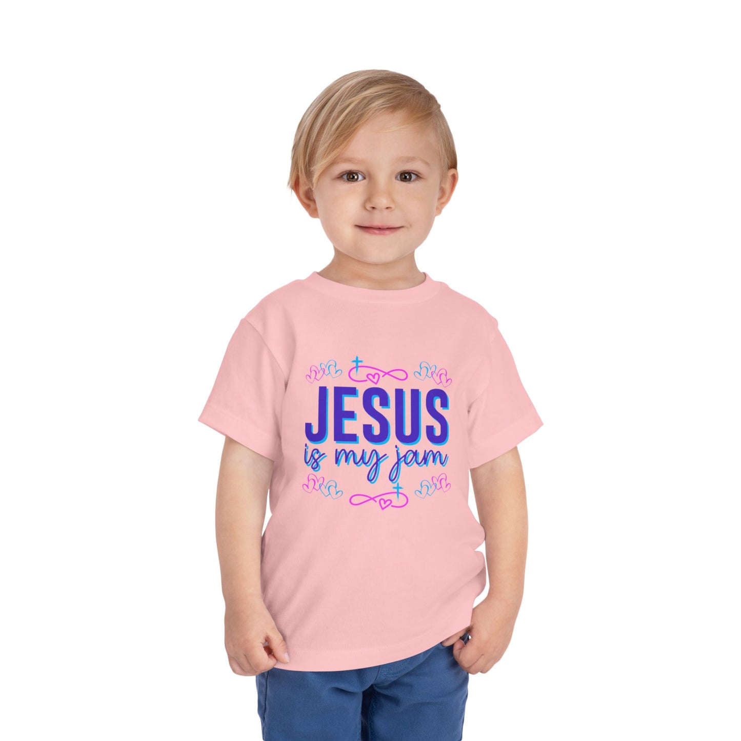 Girls Jesus Is My Jam Toddler Short Sleeve Tee