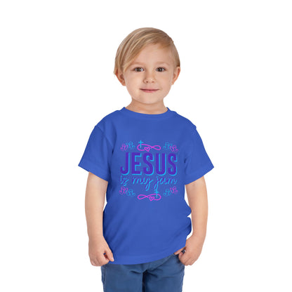 Girls Jesus Is My Jam Toddler Short Sleeve Tee