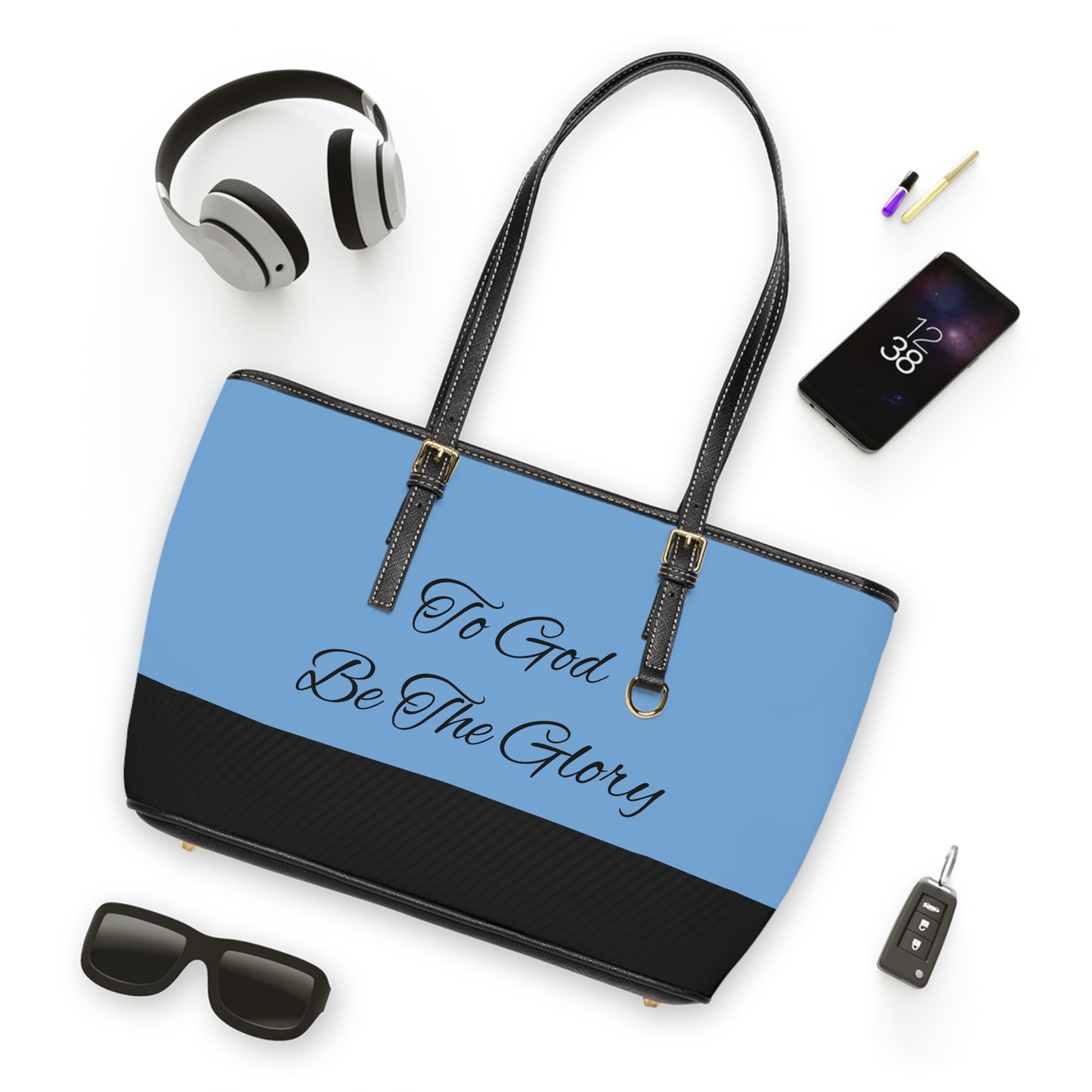 Leather Shoulder Bag - To God Be The Glory