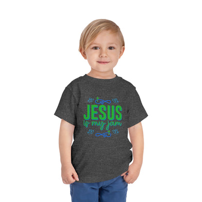 Boys Jesus Is My Jam Toddler Short Sleeve Tee