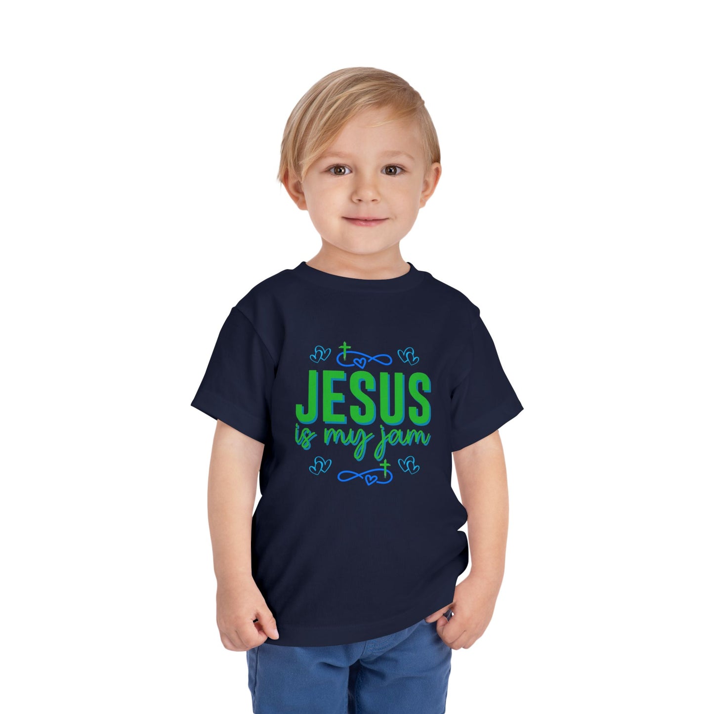Boys Jesus Is My Jam Toddler Short Sleeve Tee