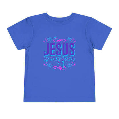 Girls Jesus Is My Jam Toddler Short Sleeve Tee