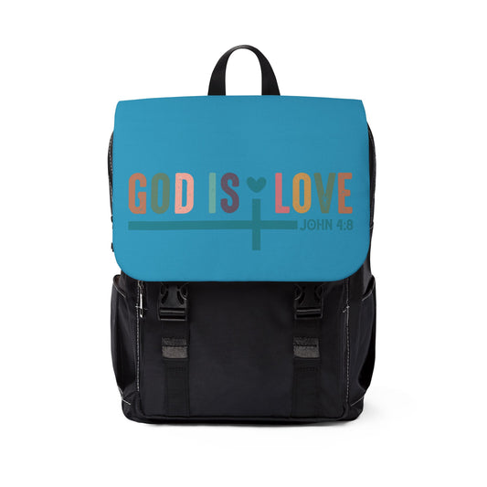 God Is Love Unisex Casual Shoulder Backpack