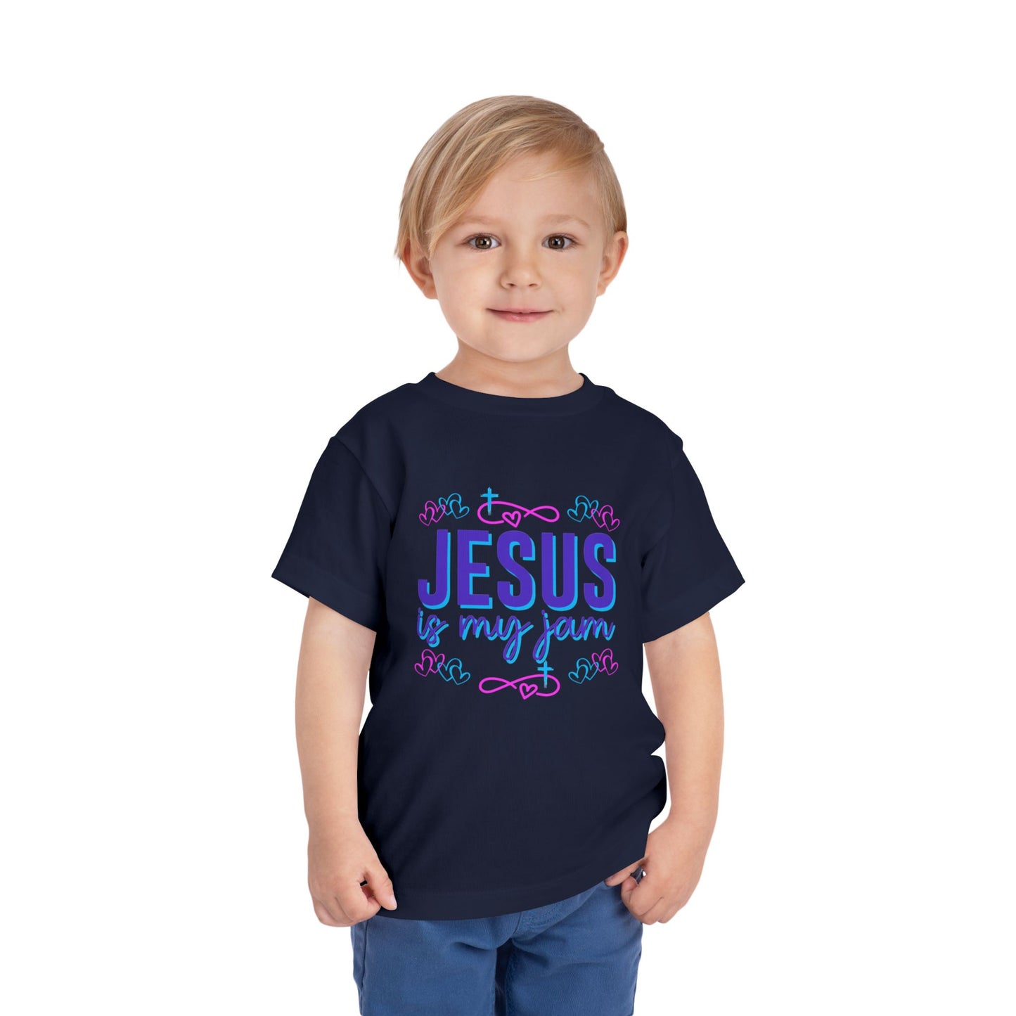 Girls Jesus Is My Jam Toddler Short Sleeve Tee