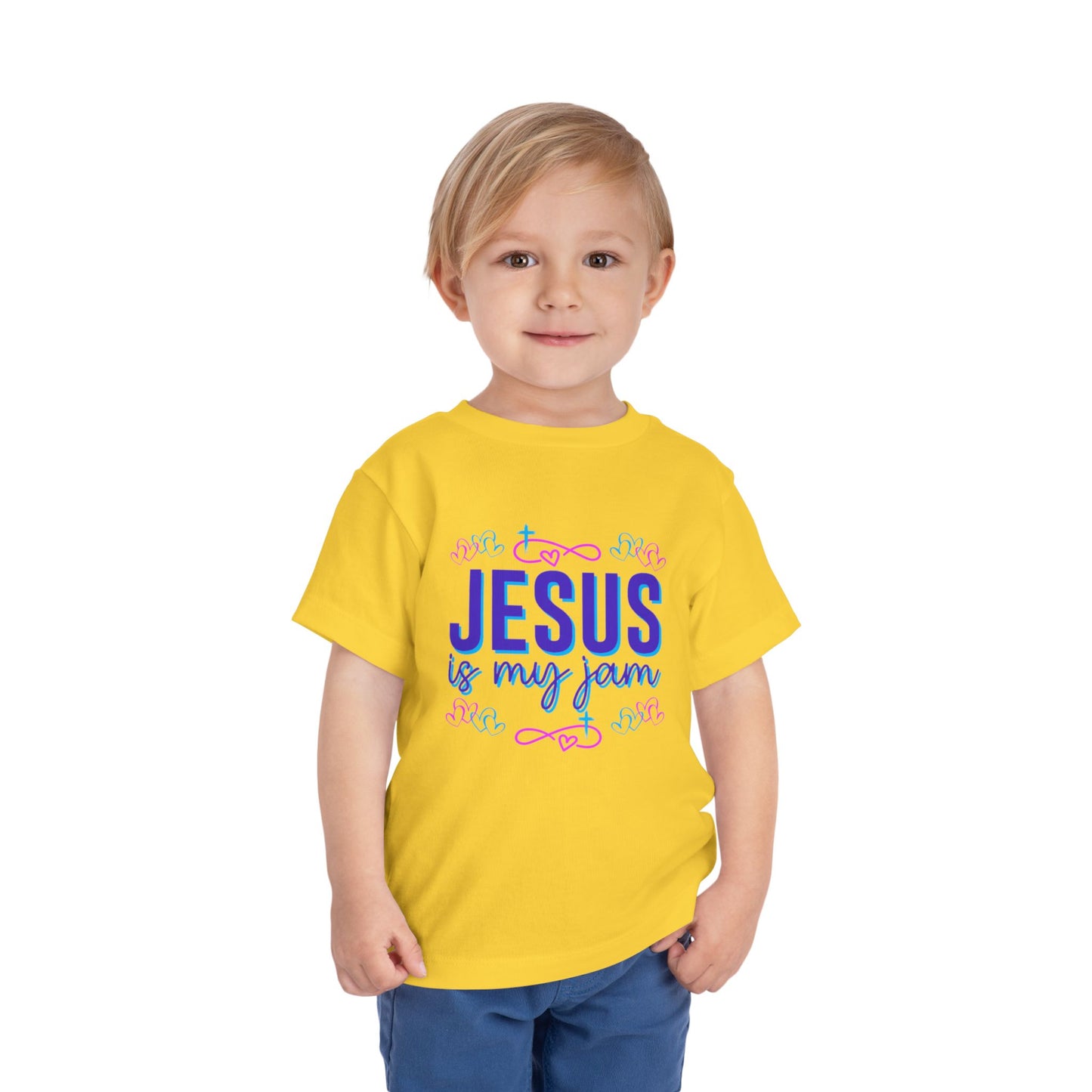 Girls Jesus Is My Jam Toddler Short Sleeve Tee