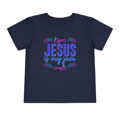 Girls Jesus Is My Jam Toddler Short Sleeve Tee